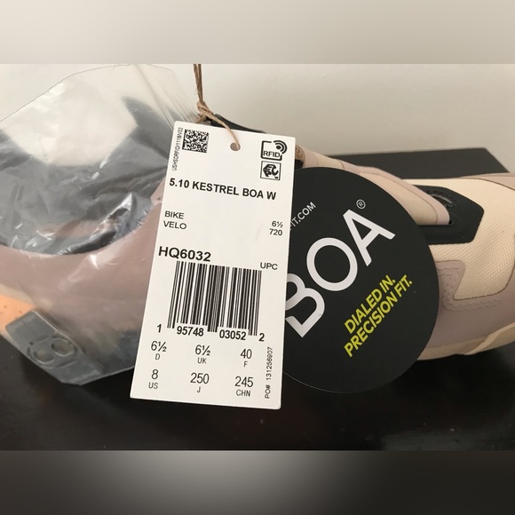 Size 8 Womens Adidas Five Ten 5.10 Kestrel BOA Mountain Bike Beige Purple HQ6032 - Picture 8 of 8